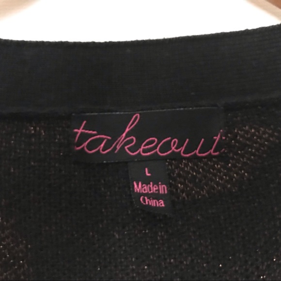 Takeout Leopard Print Cardigan Sweater - L - Picture 4 of 4